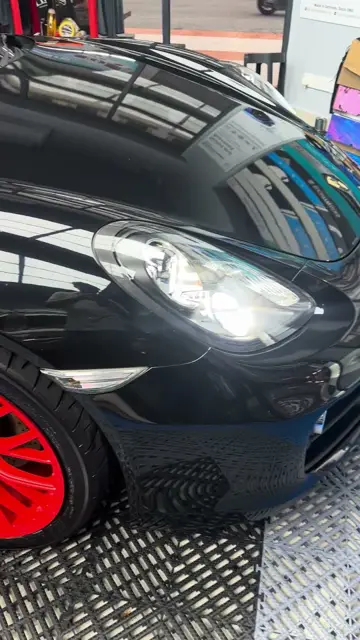 Porsche Cayman headlamp detail