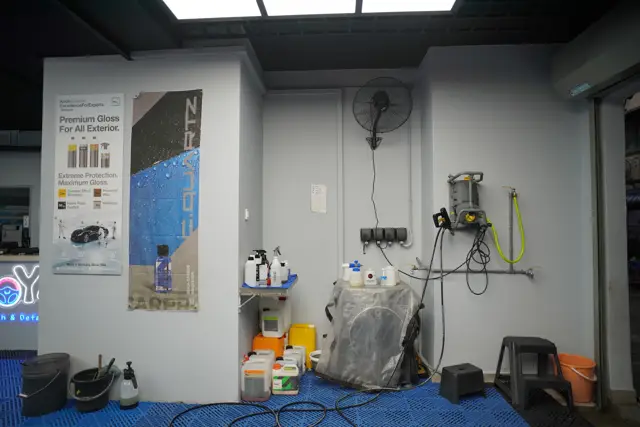 Inside the KOYA detailing workshop