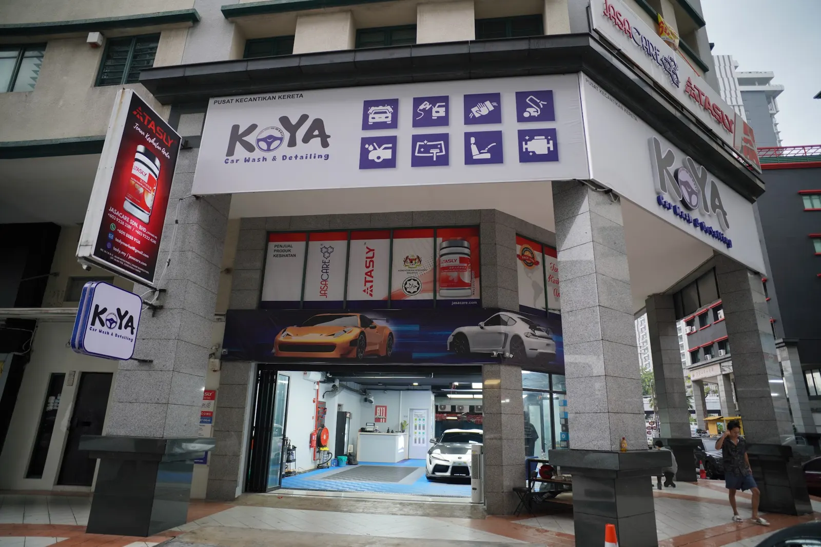 KOYA Car Wash & Detailing storefront at Petronas MRR2, Ampang